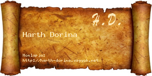 Harth Dorina névjegykártya